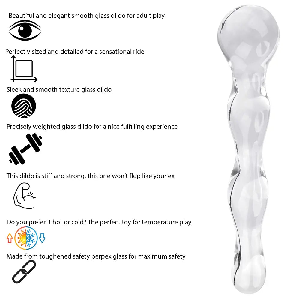 6.9 Inch Clear Double Ended Glass Dildo - Sex Toy - Save 20% - Fast Shipping - United Kingdom Stoke-on-trent