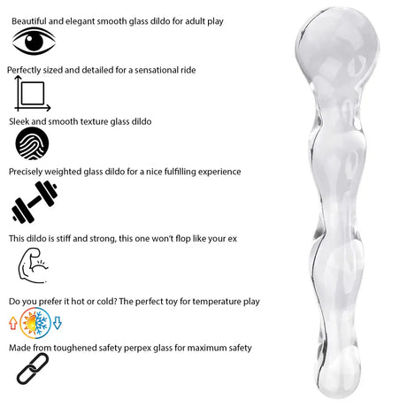 6.9 Inch Clear Double Ended Glass Dildo - Sex Toy - Save 20% - Fast Shipping - United Kingdom Stoke-on-trent