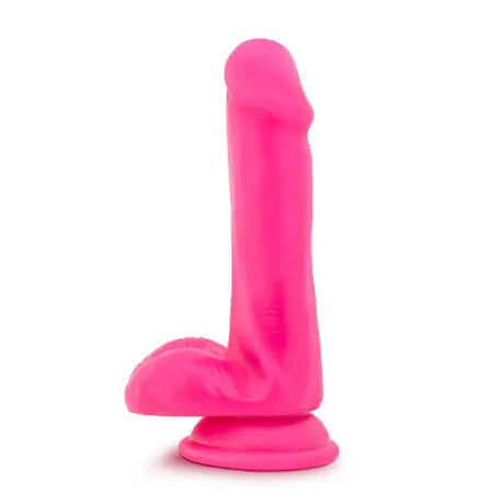 6 Inch Dual Density Cock with Balls Neon Pink - Save 20% - Fast - Dildo United Kingdom Stoke-on-trent