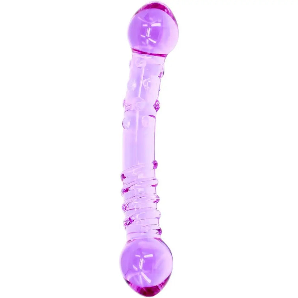 7.4 Inch Purple Passion Double Ended Glass Dildo - Sex Toy - Save 20% - Fast - United Kingdom Stoke-on-trent