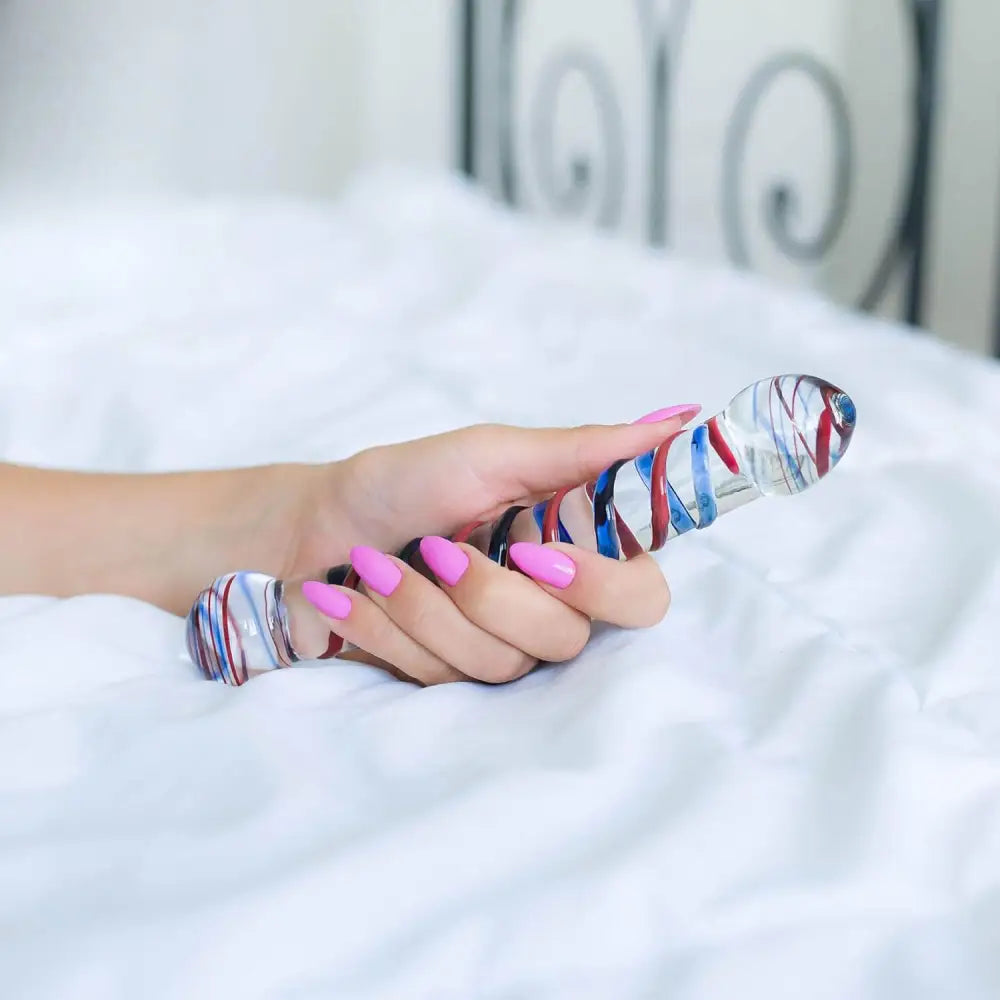 7.9 Inch Double Ended Swirl Glass Dildo - Dildos - Save 20% - Fast Shipping - United Kingdom Stoke-on-trent