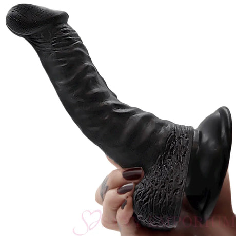7 Inch Curved Suction Cup Dildo Black - Save 20% - Fast Shipping - United Kingdom Stoke-on-trent