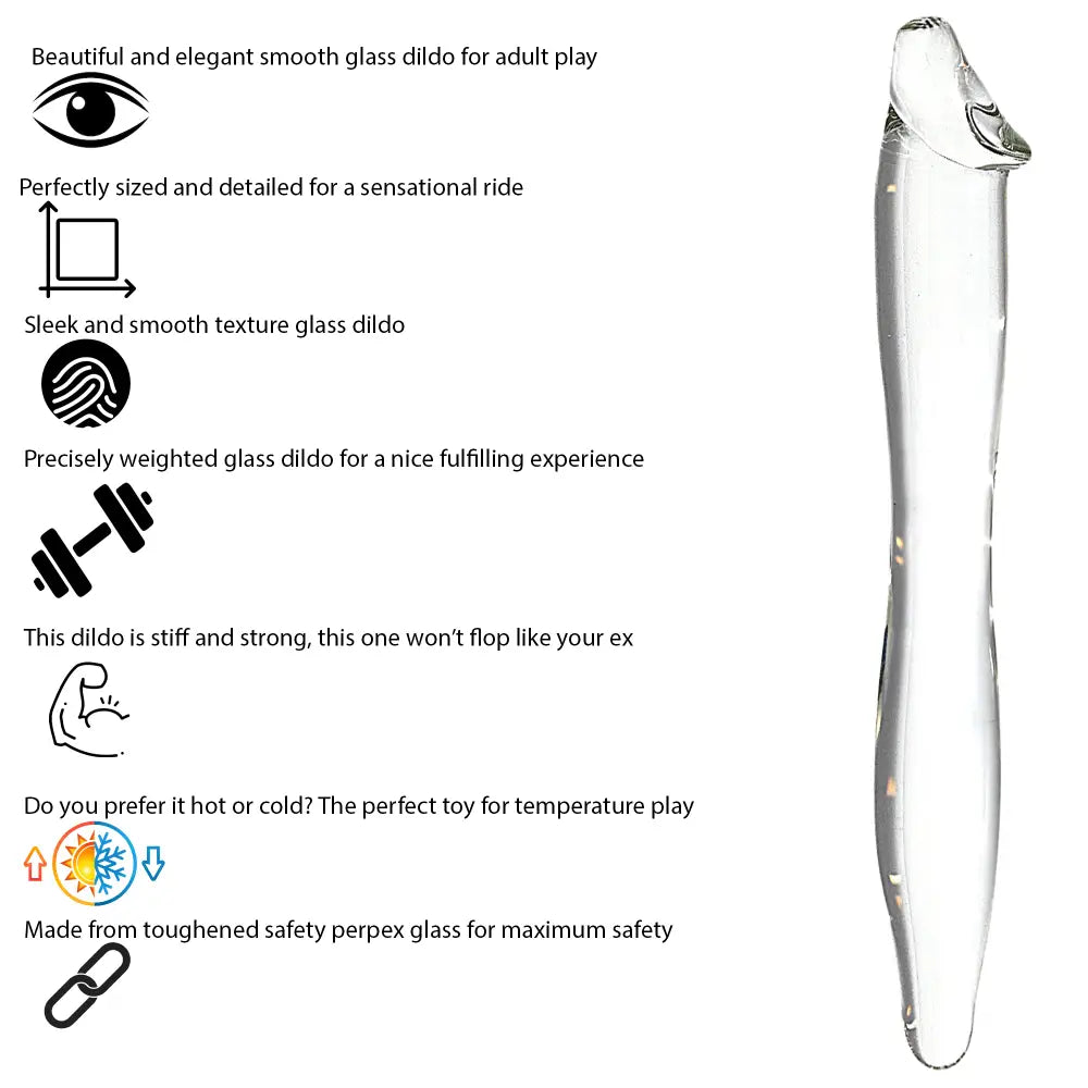 8.2 Inch Transparent Double Ended Glass Dildo - Sex Toy - Save 15% - Fast - United Kingdom Stoke-on-trent