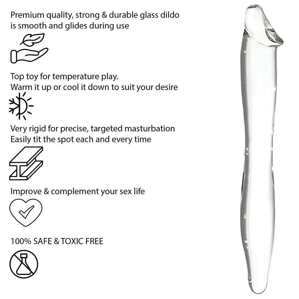 8.2 Inch Transparent Double Ended Glass Dildo - Sex Toy - Save 15% - Fast - United Kingdom Stoke-on-trent