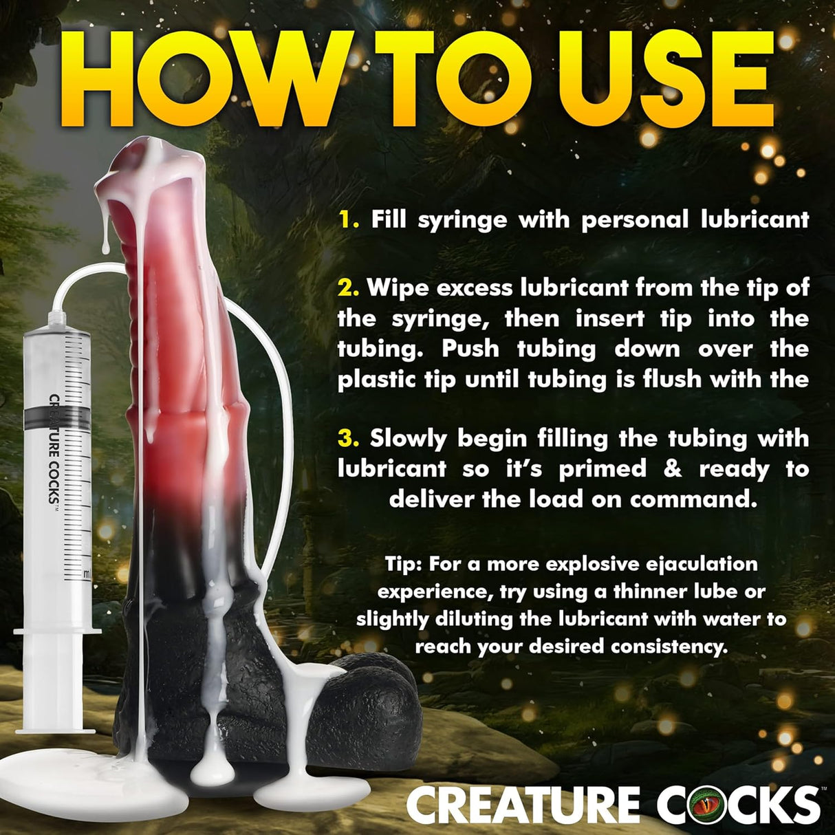 Creature Cocks Centaur Explosion Squirting Silicone Dildo