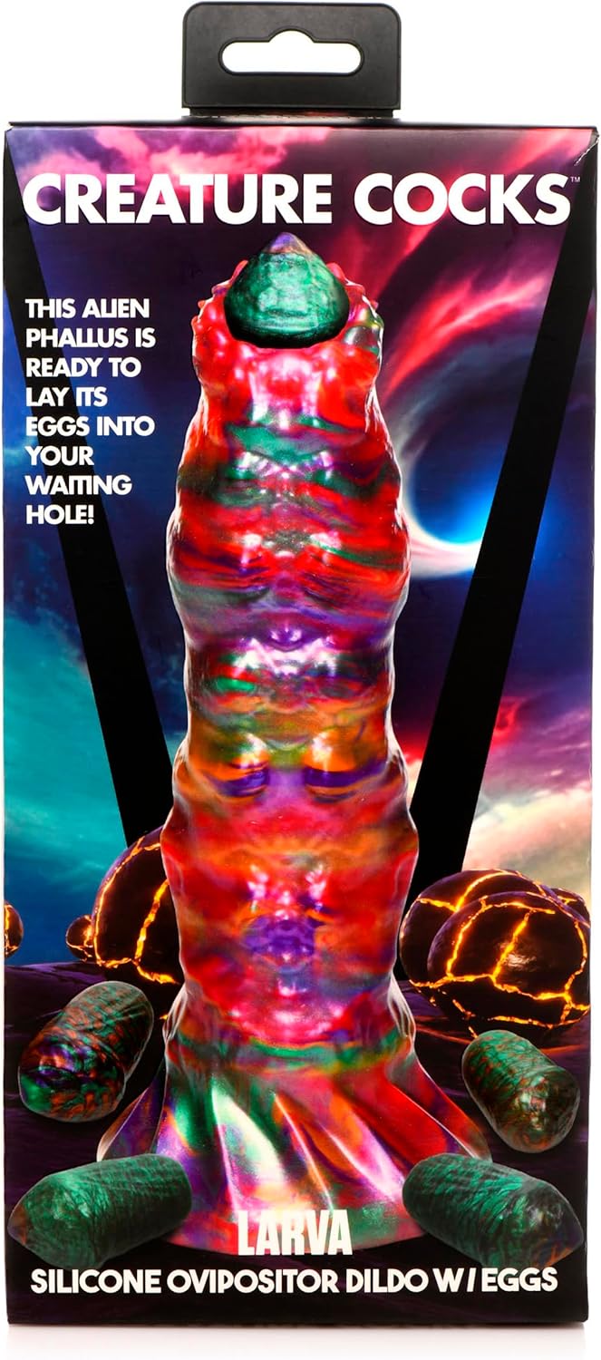 Creature Cocks Larva Silicone Ovipositor Dildo with Eggs β Fantasy Sex Toy