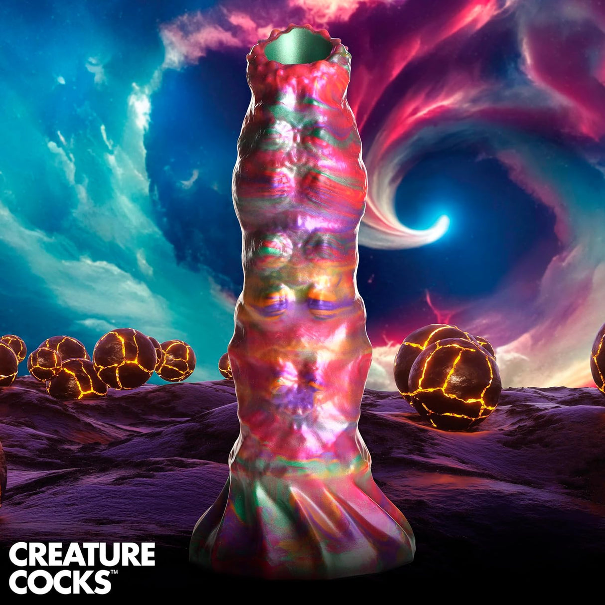 Creature Cocks Larva Silicone Ovipositor Dildo with Eggs β Fantasy Sex Toy