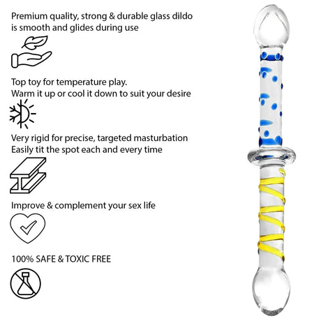 9.25 Inch Double Ended Glass Dildo - Dildos - Save 15% - Fast Shipping - United Kingdom Stoke-on-trent