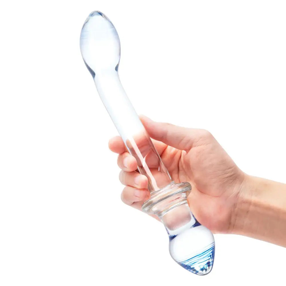 9.5’’ Blue Tip Double Ended Glass Dildo - Save 20% - Fast Shipping - United Kingdom Stoke-on-trent