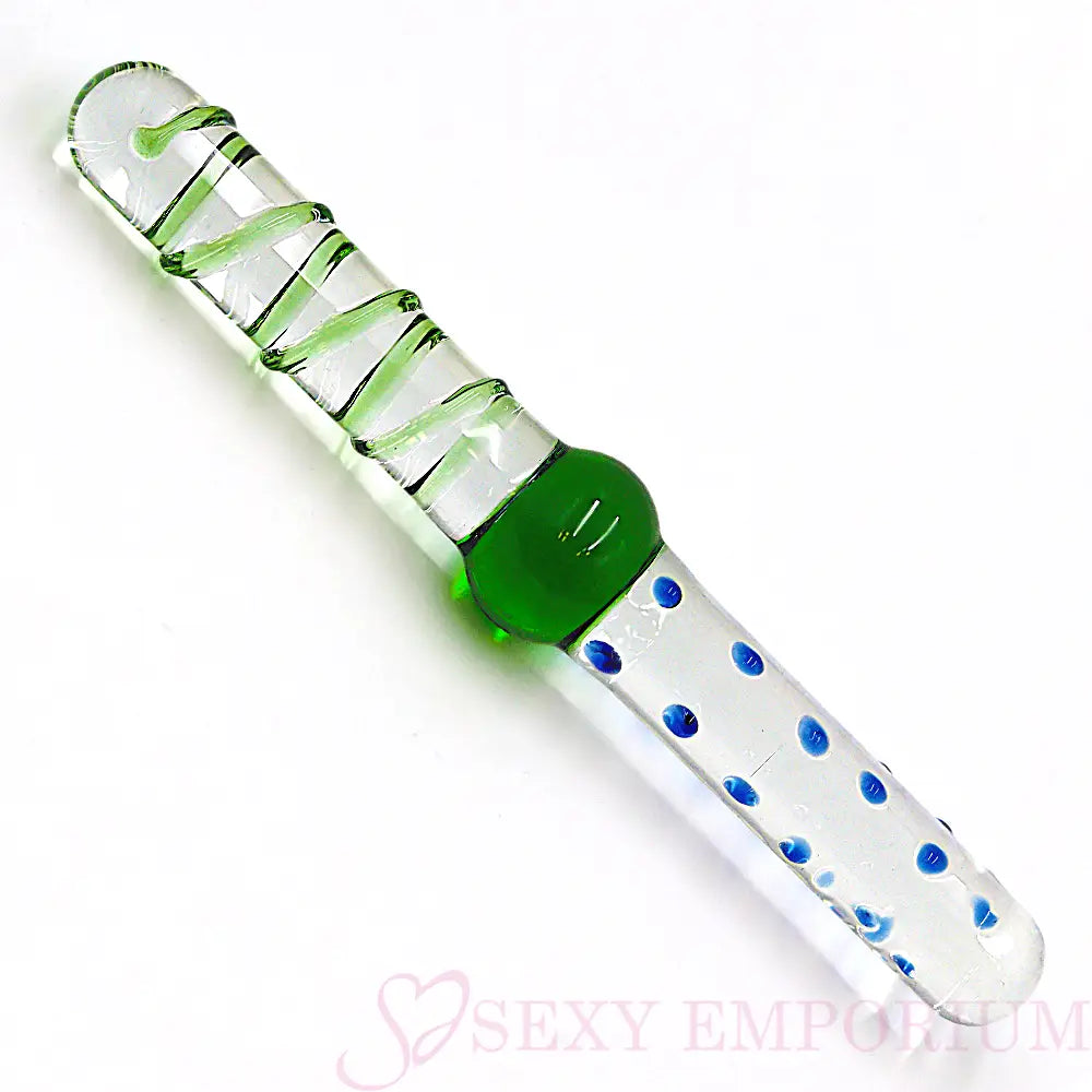 9 Inch Green & Blue Double Ended Glass Dildo - Sex Toy - Save 15% - Fast - United Kingdom Stoke-on-trent