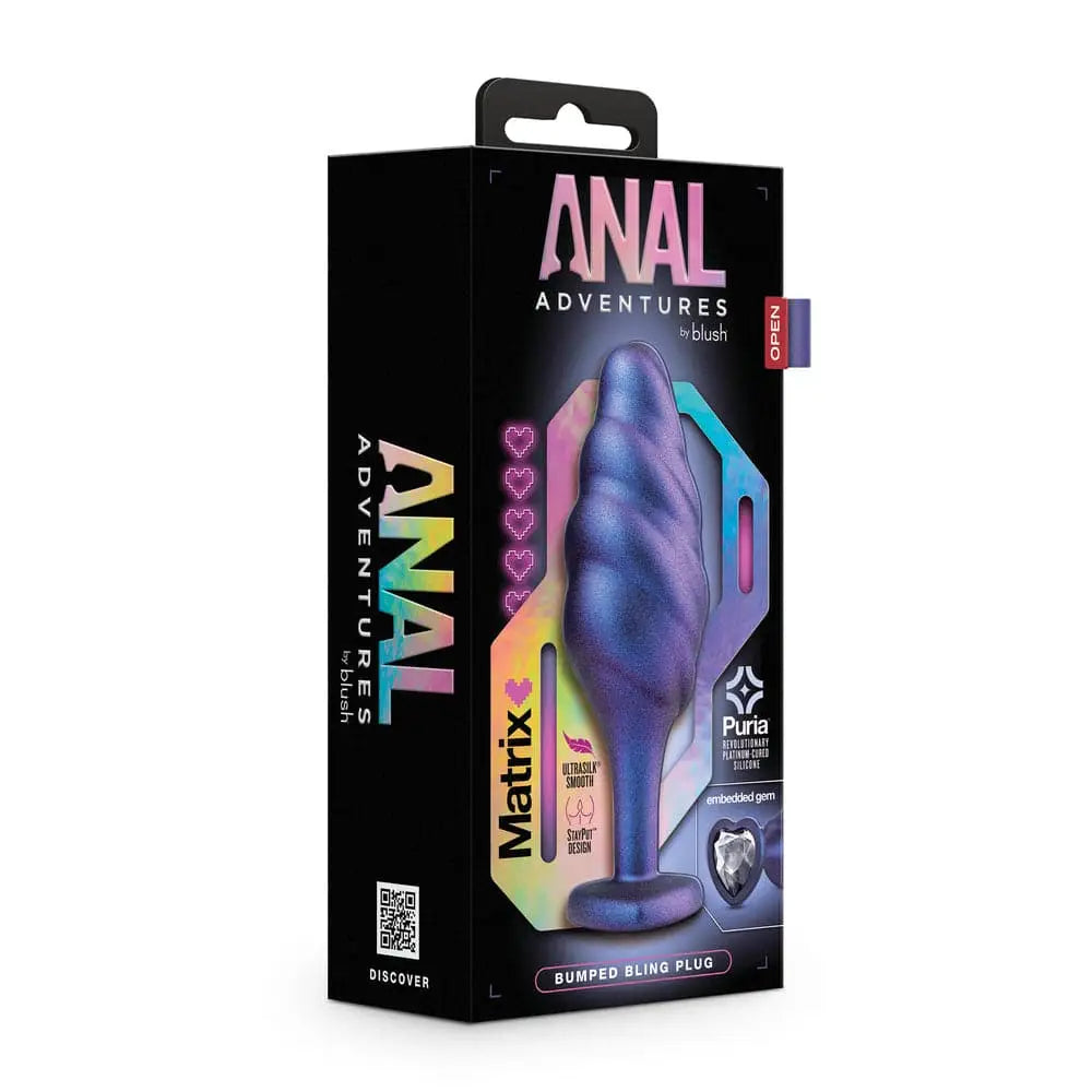 Anal Adventures Matrix Bumped Bling Butt Plug - Save 15% - Fast Shipping - Sale United Kingdom Stoke-on-trent