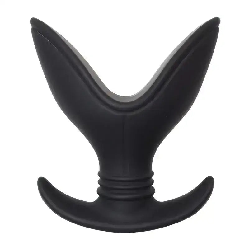 Anal Gaping Spreader Butt Plug Black Silicone - Dildos - Save 20% - Fast - Dildo United Kingdom Stoke-on-trent