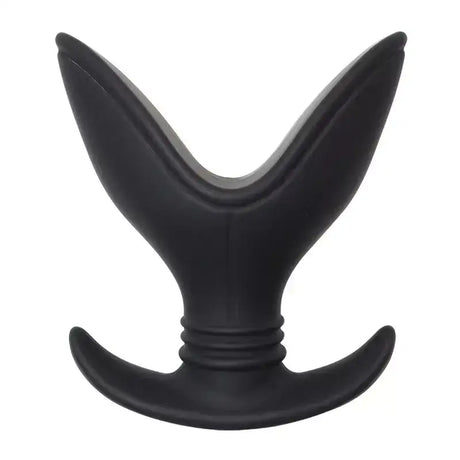 Anal Gaping Spreader Butt Plug Black Silicone - Dildos - Save 20% - Fast - Dildo United Kingdom Stoke-on-trent