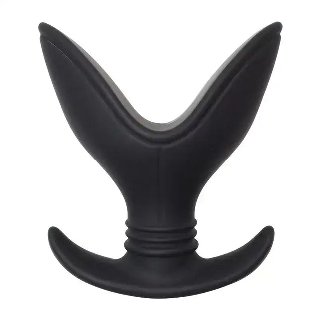 Anal Gaping Spreader Butt Plug Black Silicone - Dildos - Save 20% - Fast - Dildo United Kingdom Stoke-on-trent