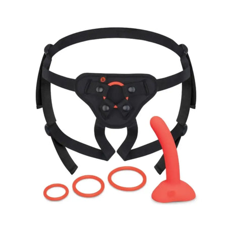B-vibe Beginners Strap-on Harness Set Red Black - B-vibe Strap-on - Fast Shipping - Strap-ons United Kingdom Stoke-on-trent