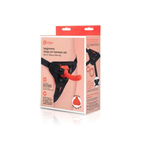 B-vibe Beginners Strap-on Harness Set Red Black - B-vibe Strap-on - Fast Shipping - Strap-ons United Kingdom Stoke-on-trent