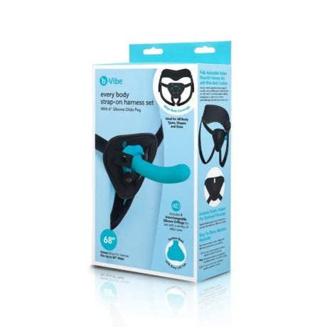 B-vibe Every Body Strap-on Harness Set Teal Black - B-vibe Strap-on - Fast Shipping - Strap-ons United Kingdom Stoke-on-trent