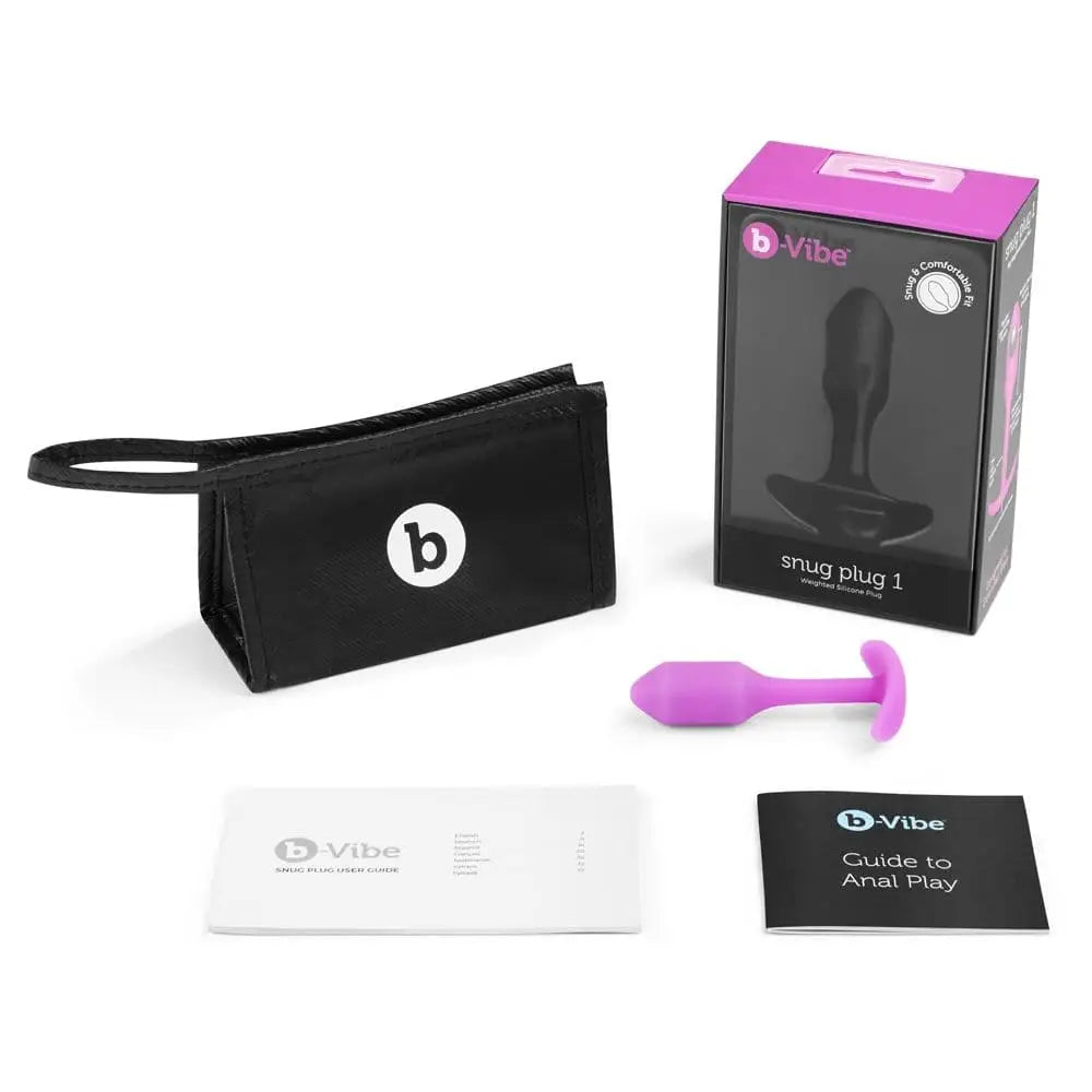 B-vibe Snug Plug 1 Fuchsia/silver - Sex Toys - Save 15% - B-vibe Fuchsia/silver - Fast Shipping - Anal Dildos United Kingdom Stoke-on-trent