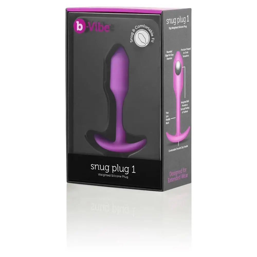 B-vibe Snug Plug 1 Fuchsia/silver - Sex Toys - Save 15% - B-vibe Fuchsia/silver - Fast Shipping - Anal Dildos United Kingdom Stoke-on-trent
