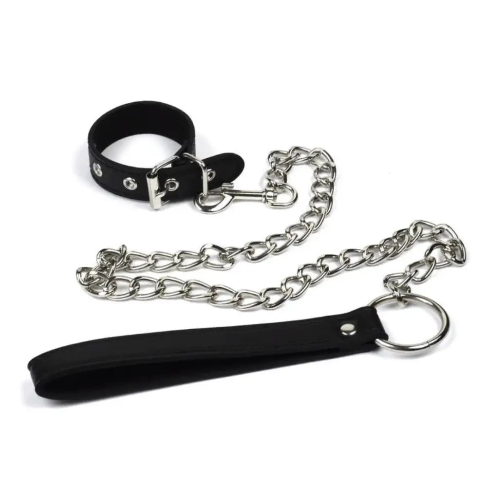 Bdsm Faux Leather Cock Collar and Metal Leash - Bondage Collars - Save 15% - Bdsm - Fast - Sale United Kingdom Stoke-on-trent