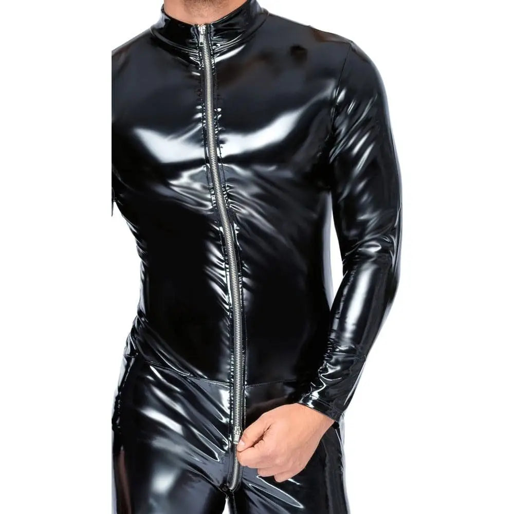 Black Level Vinyl Jumpsuit with Zip - with - Fast Shipping - Sale United Kingdom Stoke-on-trent