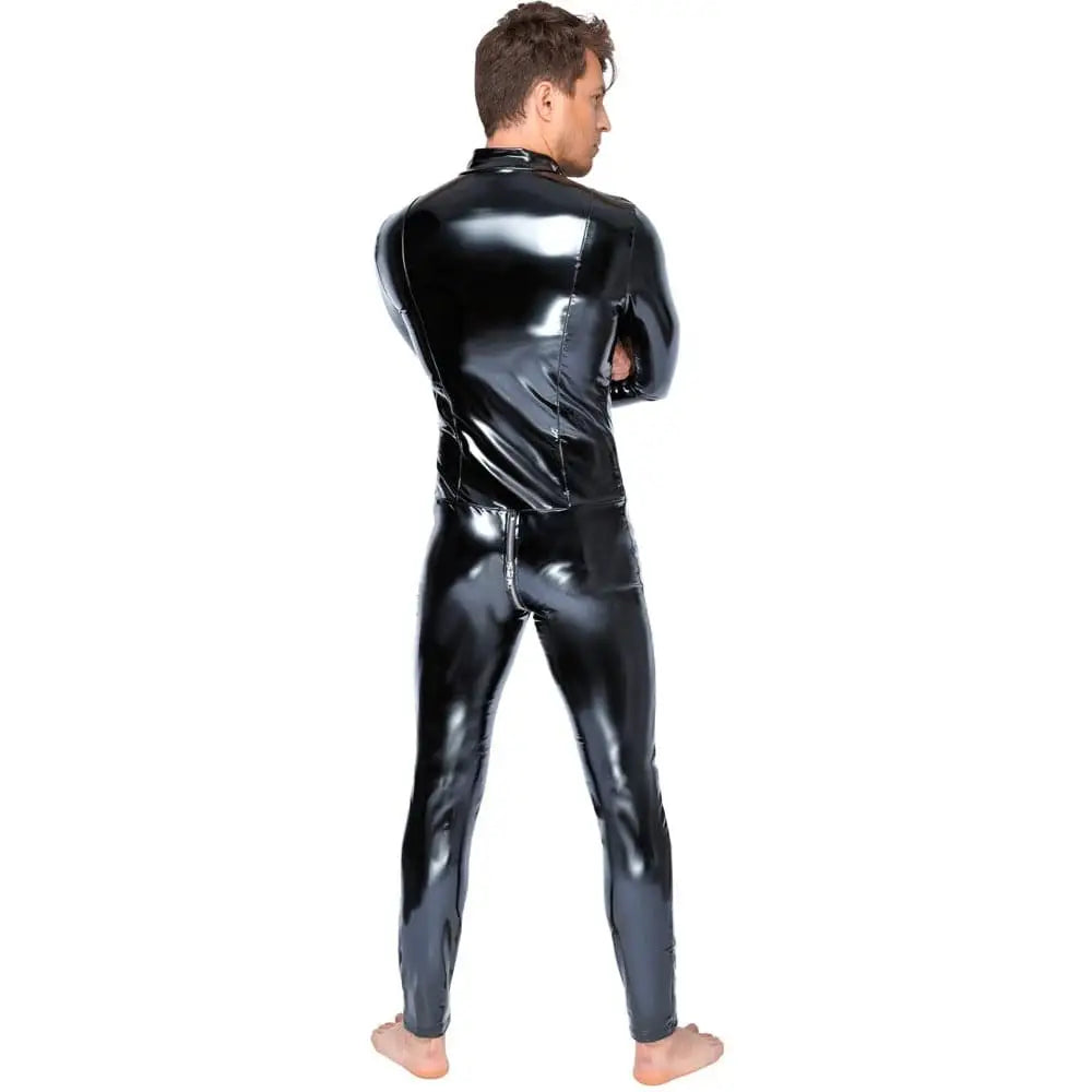 Black Level Vinyl Jumpsuit with Zip - with - Fast Shipping - Sale United Kingdom Stoke-on-trent