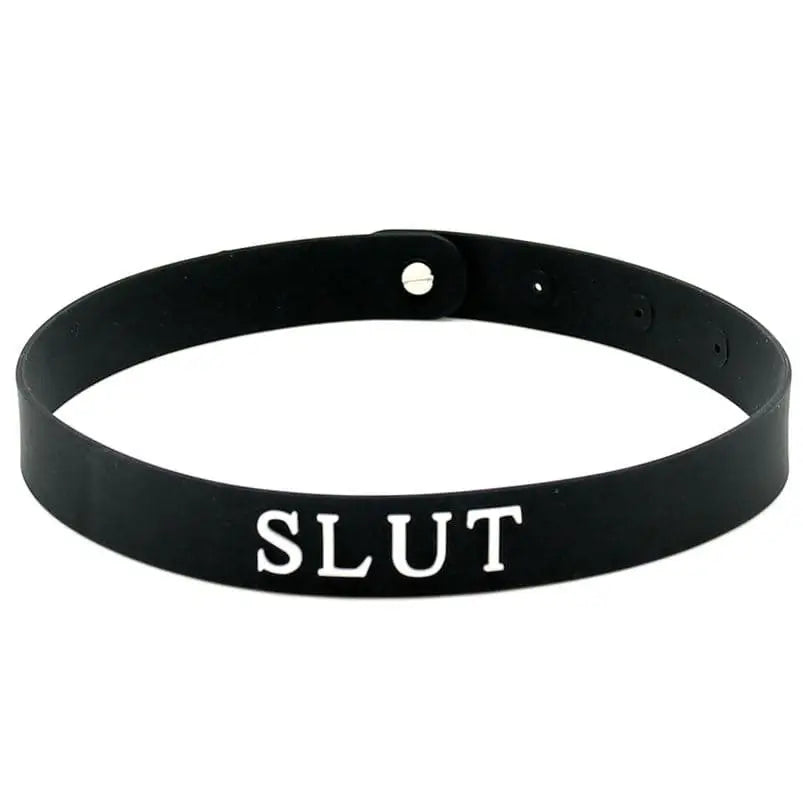Black Silicone Slut Collar - Save 15% - Fast Shipping - Sale United Kingdom Stoke-on-trent