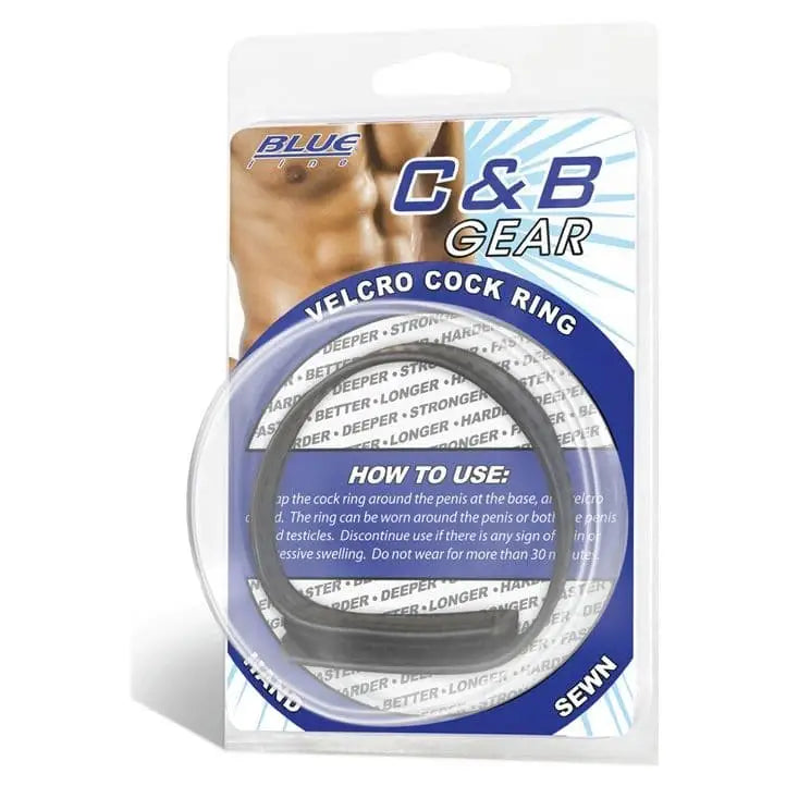 Blue Line Velcro Cock Ring Black - Sex Toys - Save 15% - Fast Shipping - Sale United Kingdom Stoke-on-trent