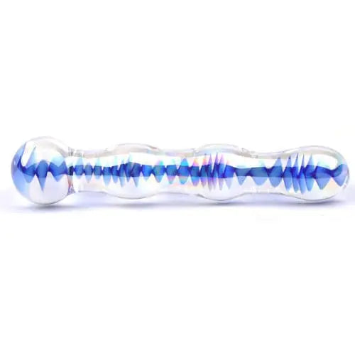 Blue Wavy Glass Dildo - Save 20% - Fast Shipping - United Kingdom Stoke-on-trent
