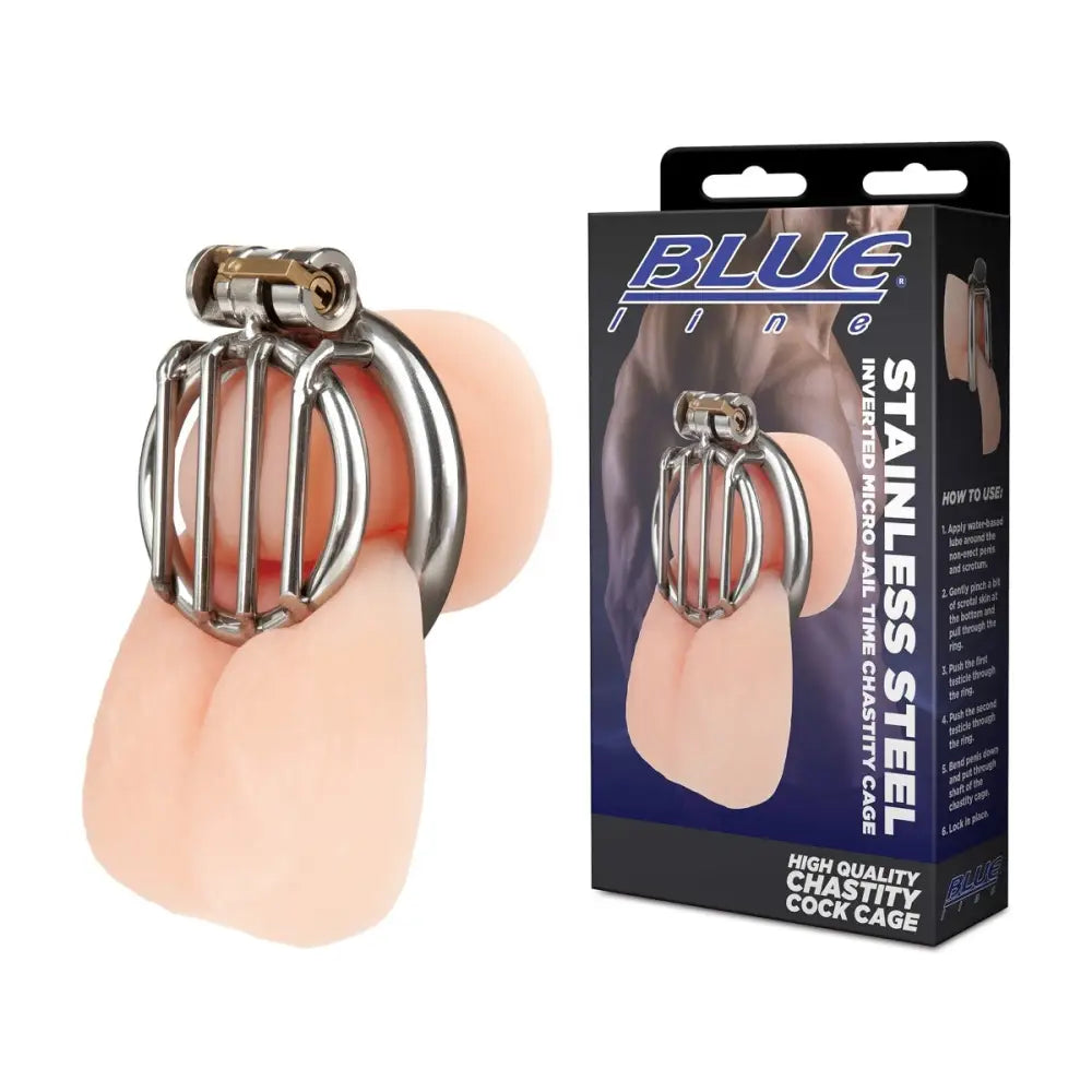 Blueline Stainless Steel Inverted Micro Jail Time Chastity Cage - Save 10% - Sale United Kingdom Stoke-on-trent