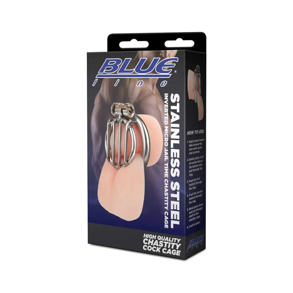 Blueline Stainless Steel Inverted Micro Jail Time Chastity Cage - Save 10% - Sale United Kingdom Stoke-on-trent