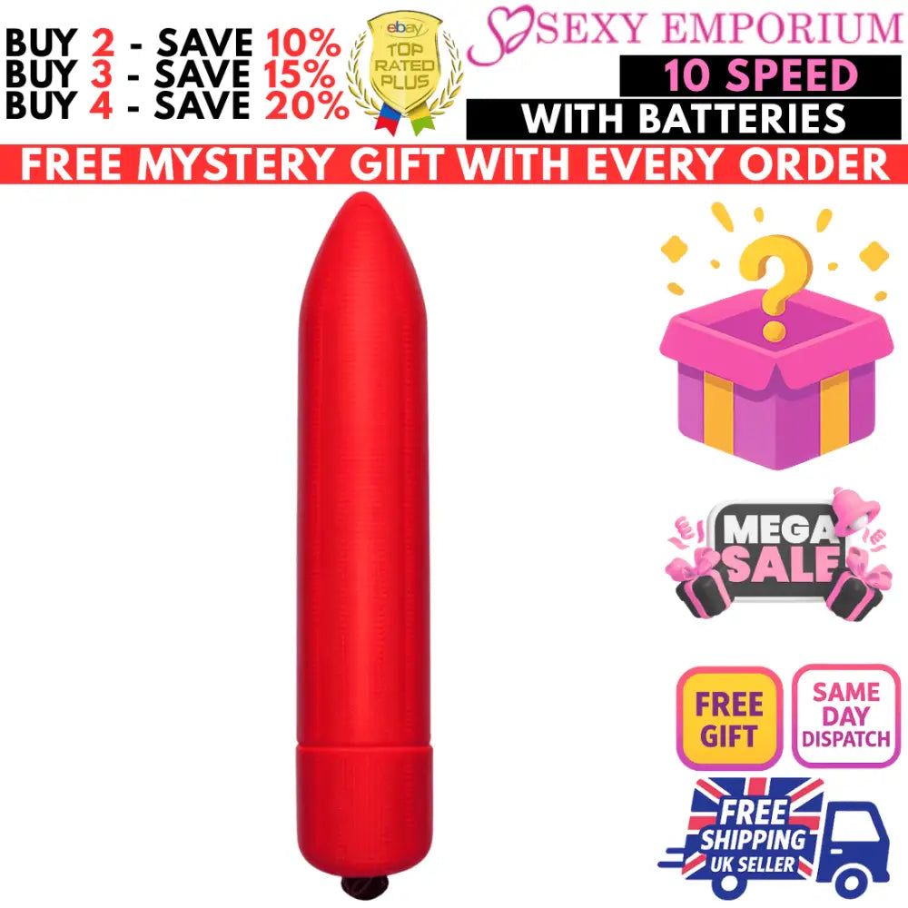 Bullet Vibrator Sex Toy Women Clitoral G-spot Stimulator 1-10 Speed/mode Dildo - G-spot - Original Sexy Emporium United Kingdom