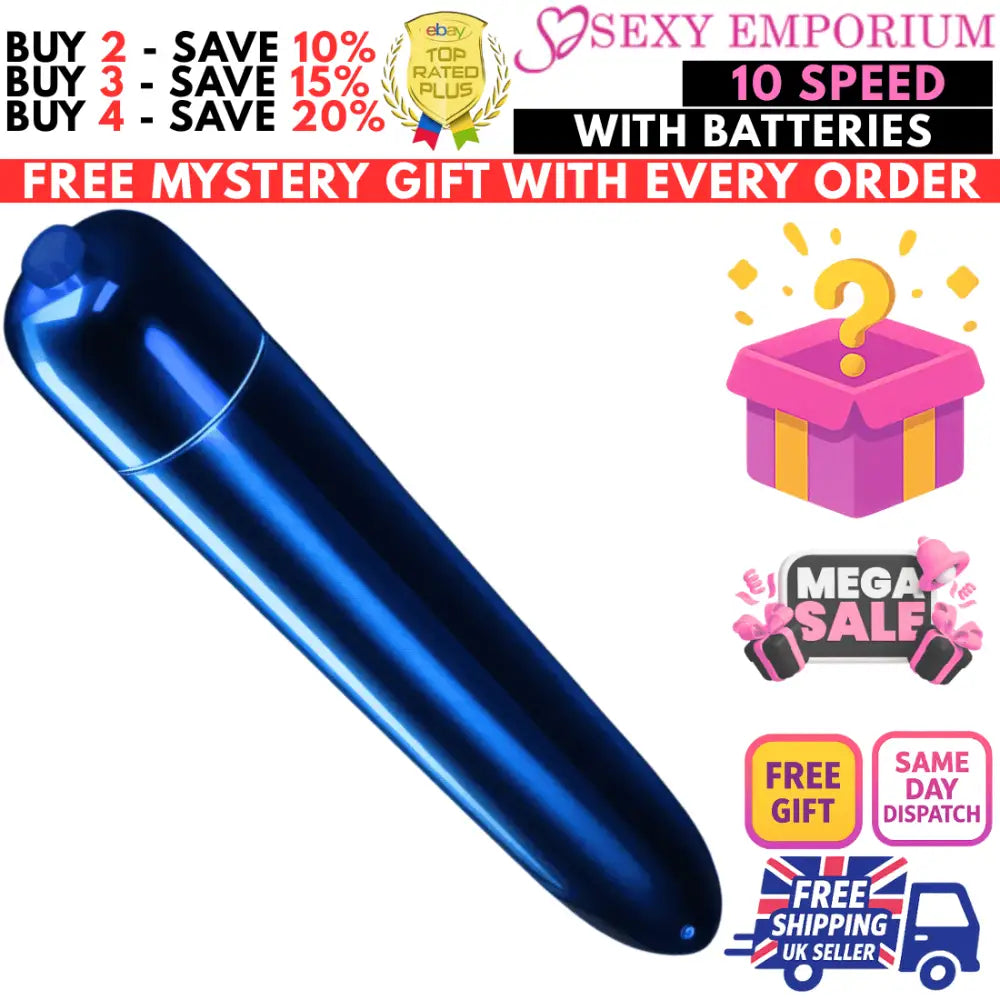 Bullet Vibrator Sex Toy Women Clitoral G-spot Stimulator 1-10 Speed/mode Dildo - G-spot - Original Sexy Emporium United Kingdom