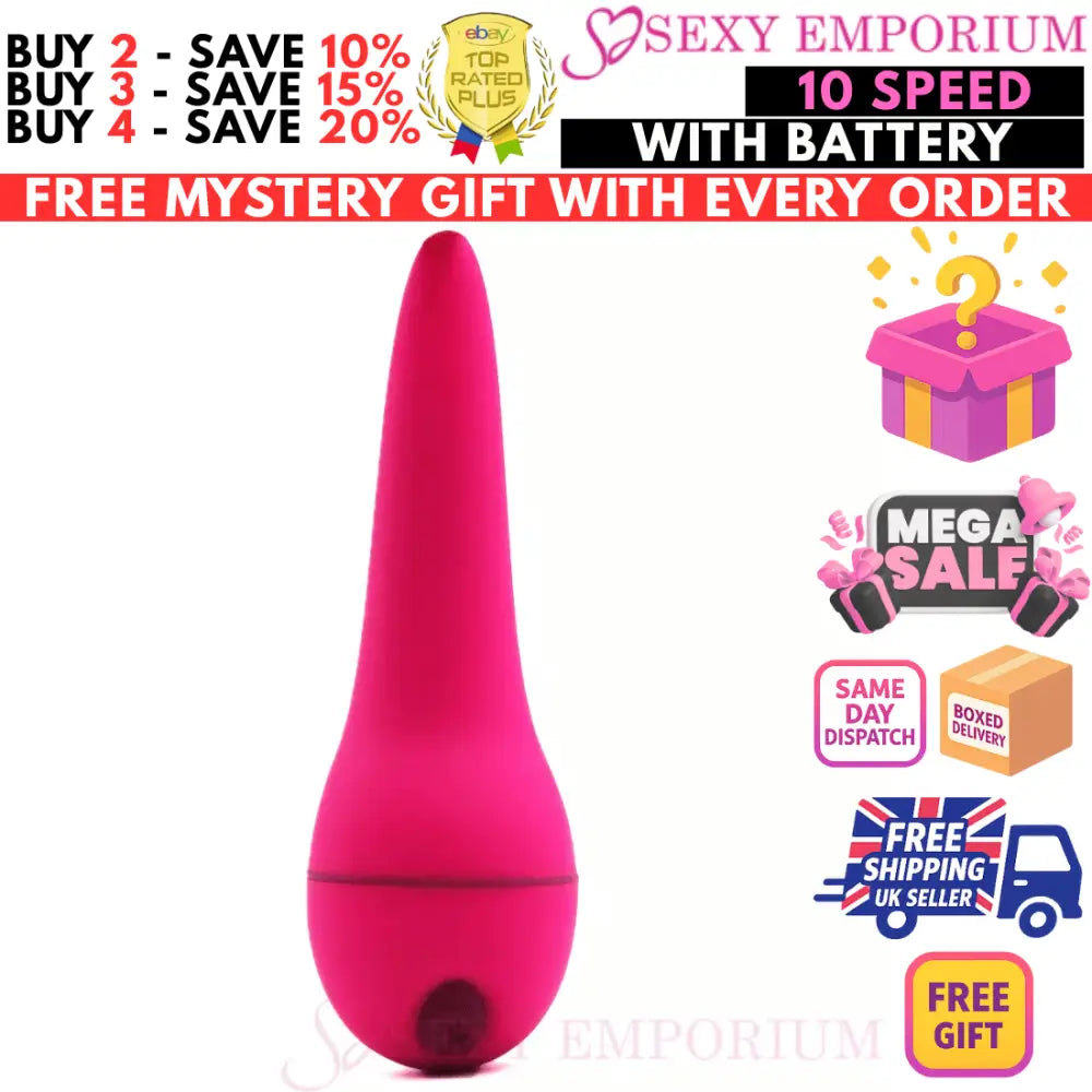 Bullet Vibrator Sex Toy Women Clitoral G-spot Stimulator 1-10 Speed/mode Dildo - G-spot - Original Sexy Emporium United Kingdom