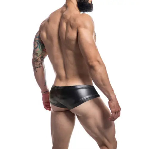 C4m Booty Shorts Black Leatherette Medium - Men’s Sexy Underwear - Save 20% - C4m - Fast Shipping - Sale United Kingdom Stoke-on-trent