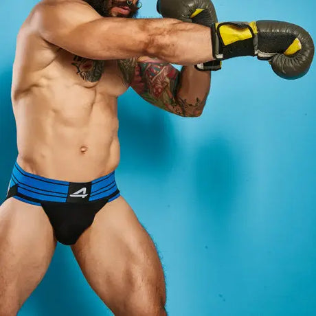 C4m Rugby Jockstrap Electric Blue Large - Men’s Sexy Underwear - Save 15% - C4m - Fast Shipping - Sale United Kingdom Stoke-on-trent