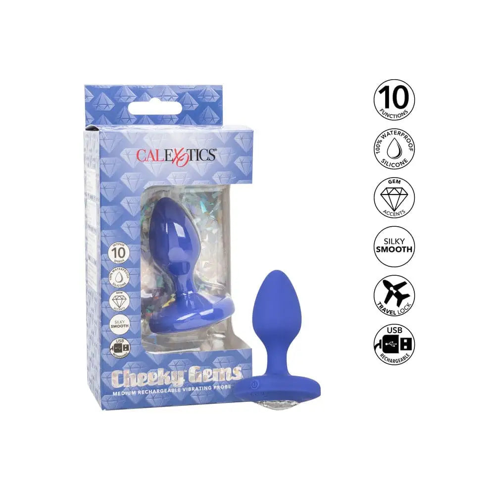 Cheeky Gems Medium Rechargeable Vibrating Butt Plug - Save 15% - Fast - Anal Dildos United Kingdom Stoke-on-trent