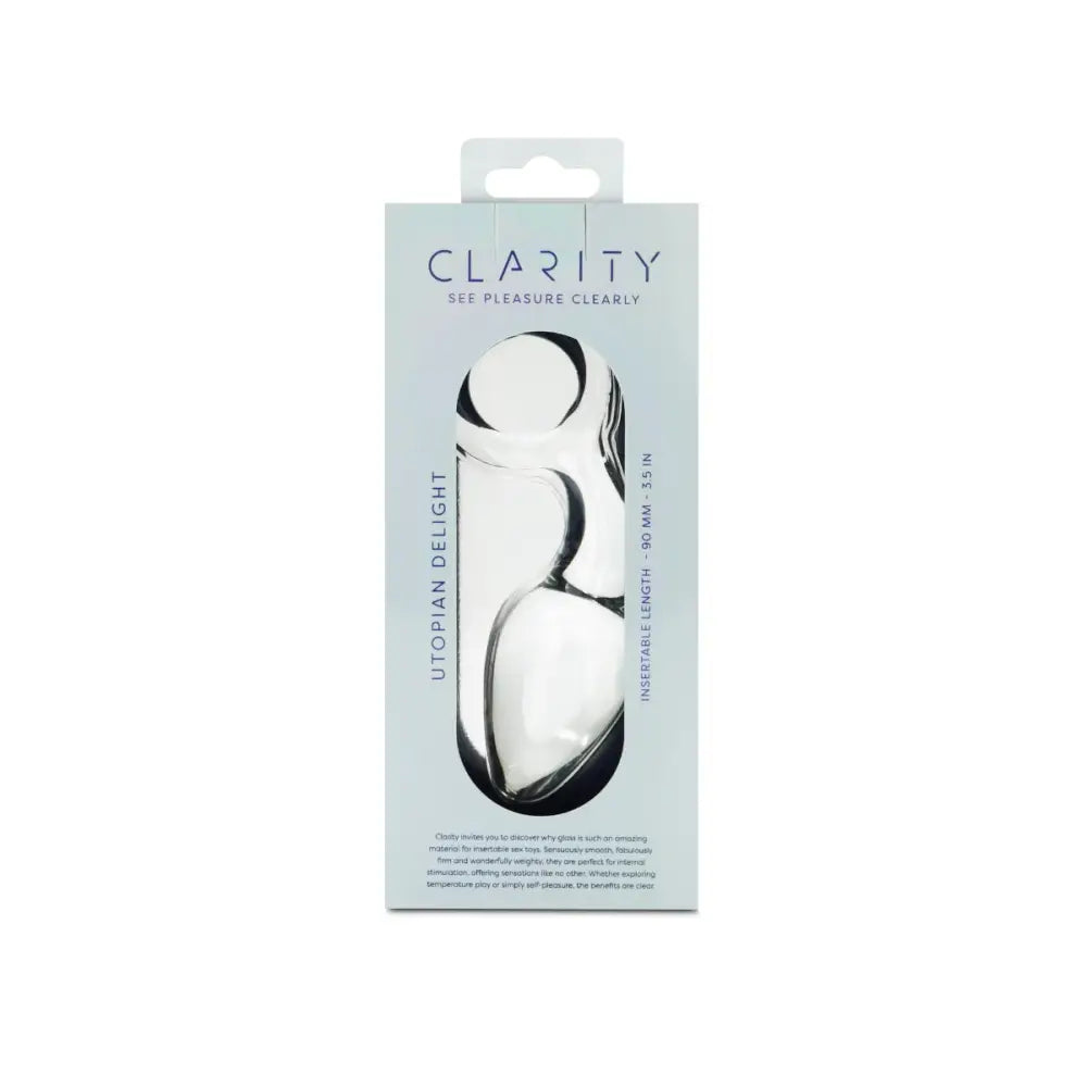 Clarity - Glass Dildo - Utopian Delight - Save 10% - Fast Shipping - Anal Dildos United Kingdom Stoke-on-trent