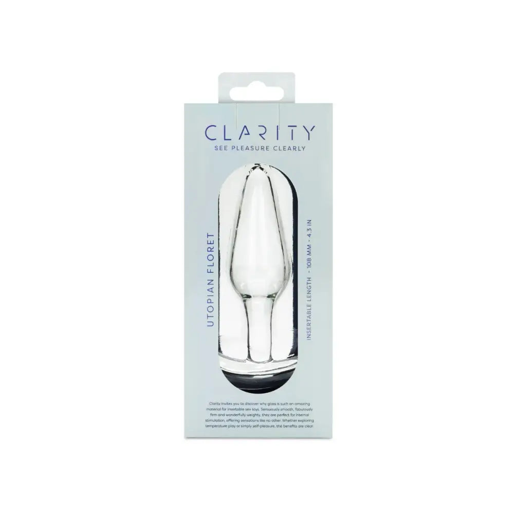 Clarity - Glass Dildo - Utopian Floret - Save 10% - Fast Shipping - Anal Dildos United Kingdom Stoke-on-trent