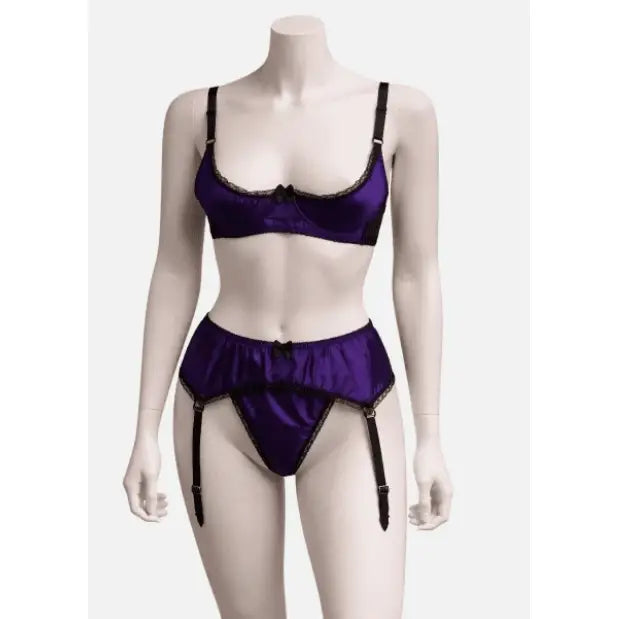 Classified Cupless Demi Cup Bra Set- Purple - Save 20% - Sale United Kingdom Stoke-on-trent