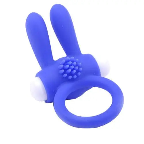 Cockring with Rabbit Ears Blue - Save 15% - with - Fast Shipping - Couples Vibrators United Kingdom Stoke-on-trent