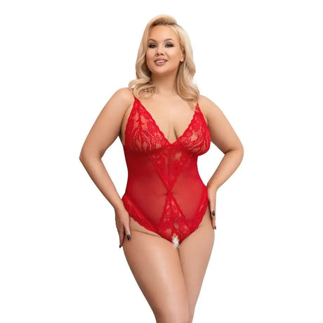 Cottelli Curves Crotchless Body Red - Fast Shipping - Sale United Kingdom Stoke-on-trent