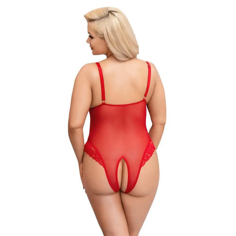 Cottelli Curves Crotchless Body Red - Fast Shipping - Sale United Kingdom Stoke-on-trent