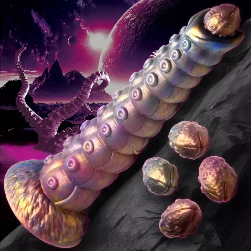 Creature Cocks Deep Invader Tentacle Ovipositor Silicone Dildo with Eggs - Save 30% - United Kingdom Stoke-on-trent