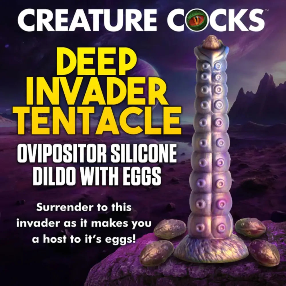Creature Cocks Deep Invader Tentacle Ovipositor Silicone Dildo with Eggs - Save 10% - United Kingdom Stoke-on-trent