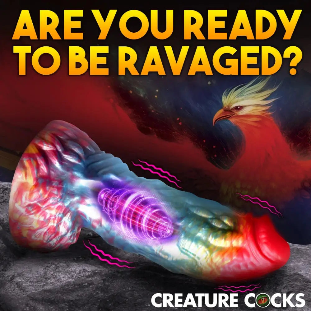 Creature Cocks Rainbow Phoenix Vibrating Silicone Dildo - Save 10% - United Kingdom Stoke-on-trent