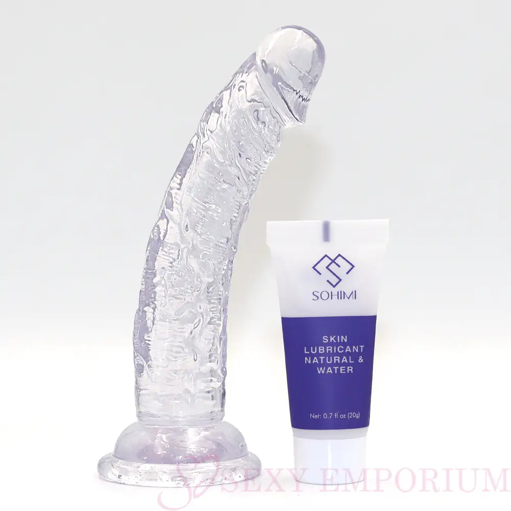 Curved G-spot Dildo - Clear - Dildos - Save 15% - G-spot - Fast Shipping - United Kingdom Stoke-on-trent