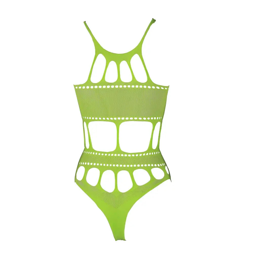 Cut out Thong Bodysuit Neon Green Plus Size - out - Fast Shipping - Sexy Lingerie United Kingdom Stoke-on-trent
