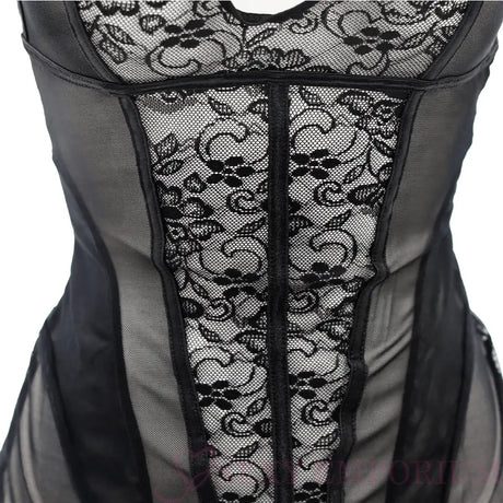 Dainty Black Lace and Mesh Panel Bustier - Save 15% - Fast Shipping - Sale United Kingdom Stoke-on-trent