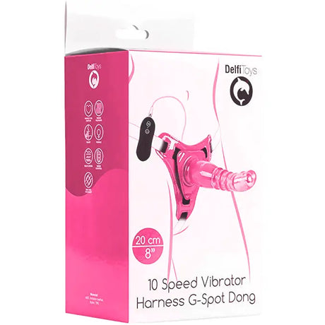 Delfitoys Multi-speed Vibrator Strap-on Harness - Save 20% - Delfitoys Multi-speed - Fast Shipping - Couples Vibrators United Kingdom